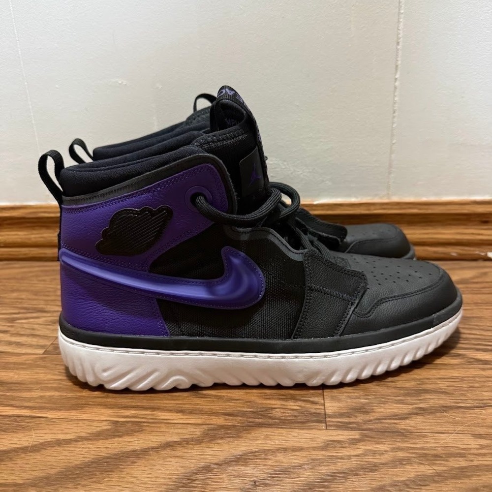 Jordan 1 High React Black Court Purple Mens AR5321-005 Sneakers High Top